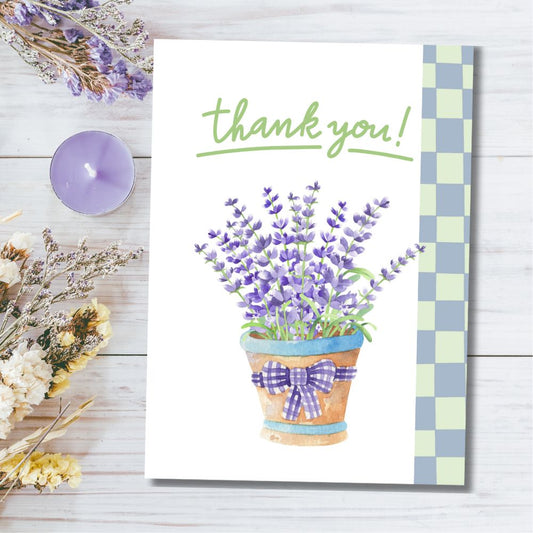 Lavender Thank You Card
