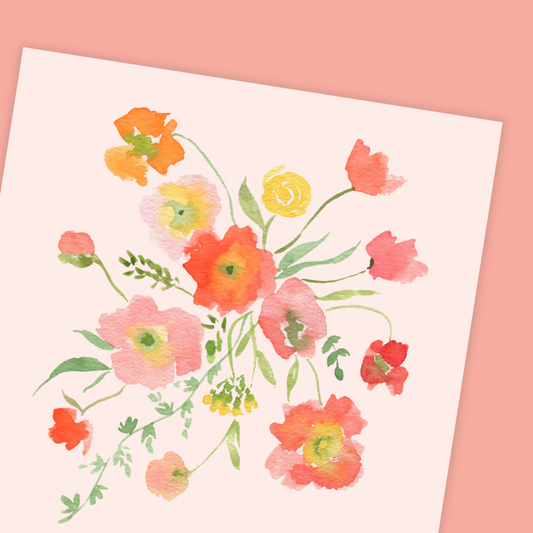 Our Floral Birthday Card bursts with vibrant blooms, delicately illustrated to brighten any day. Perfect for birthdays, thank-yous, or just because, it’s a beautiful keepsake they’ll cherish long after the moment has passed—no watering required.