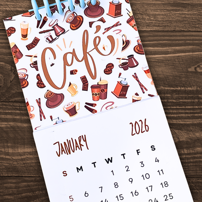 CAFE TEAR-OFF CALENDAR 2026
