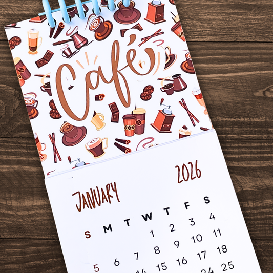 CAFE TEAR-OFF CALENDAR 2026
