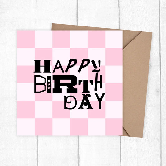 SIMPLE PINK BIRTHDAY CARD