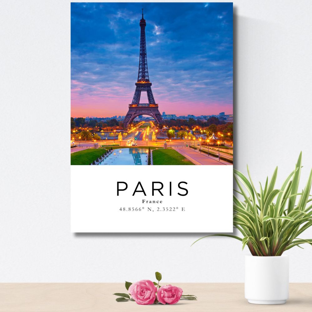 Paris Coordinates Poster