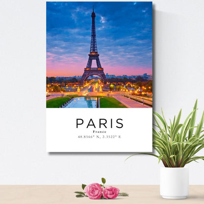 Paris Coordinates Poster