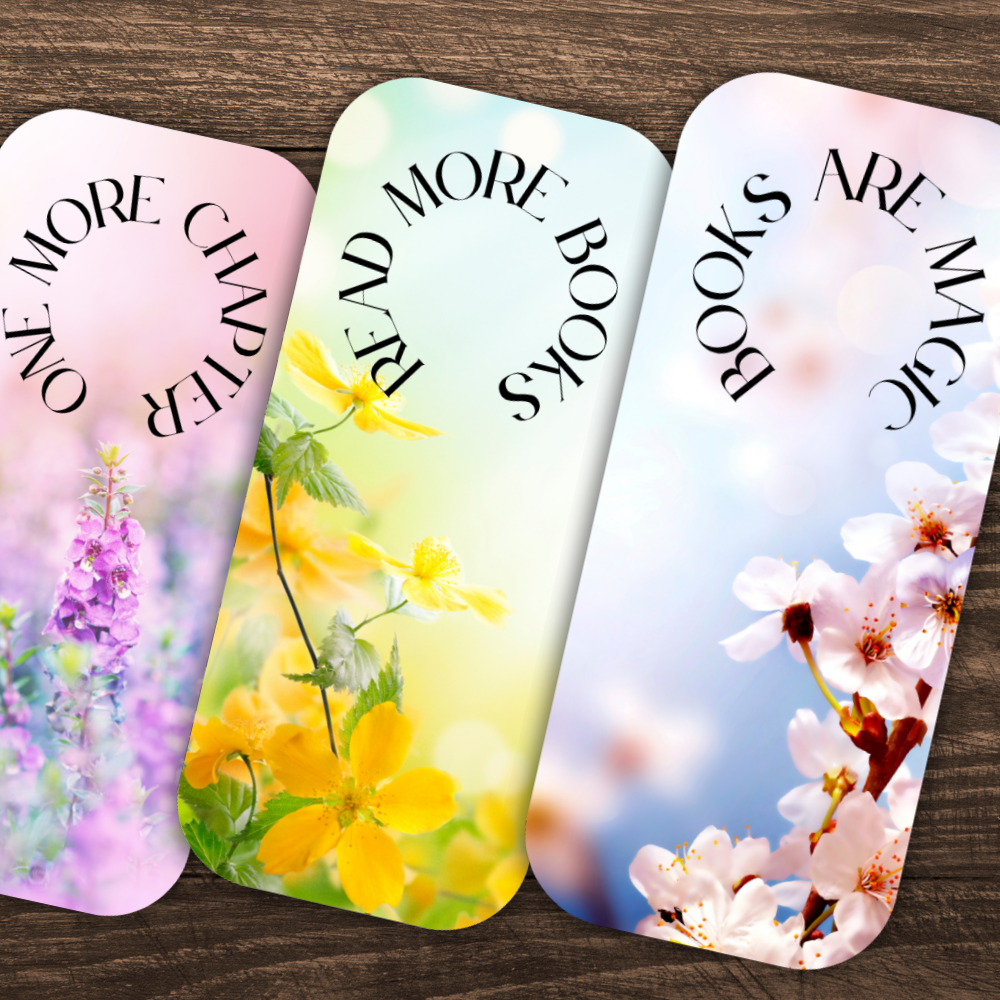 FLORAL OVAL BOOKMARK SET