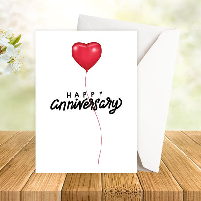 HEART BALLOON ANNIVERSARY CARD
