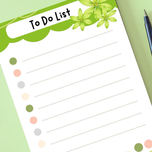 FRESH GREEN TO DO LIST A6 NOTEPAD