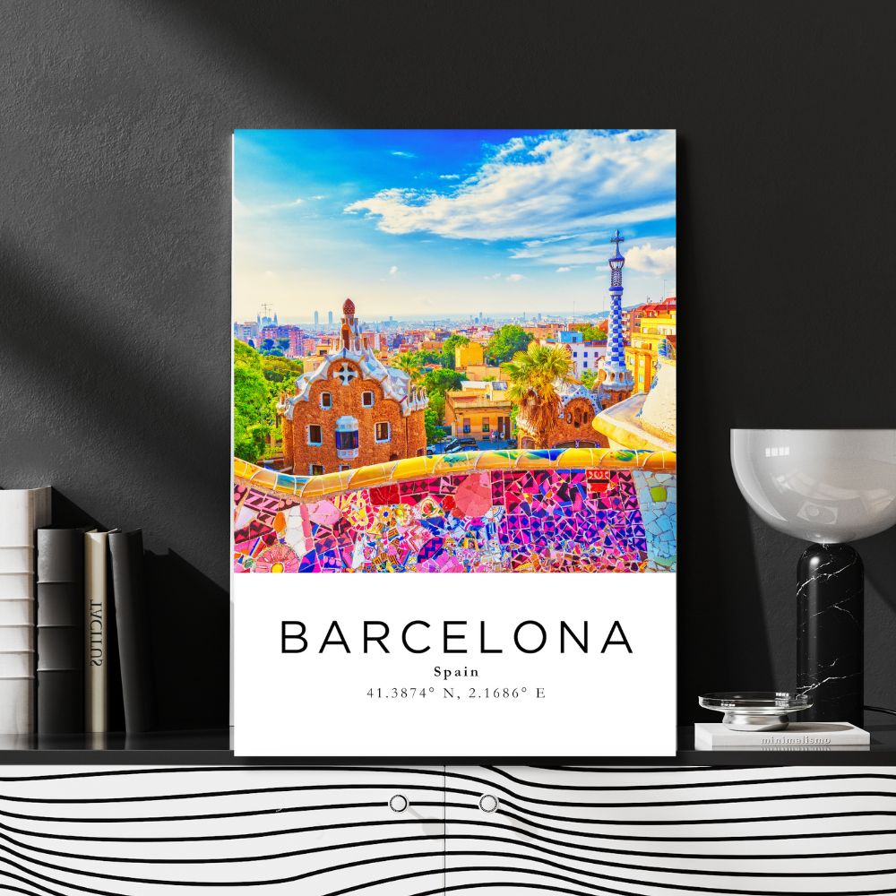 Barcelona Coordinates Poster