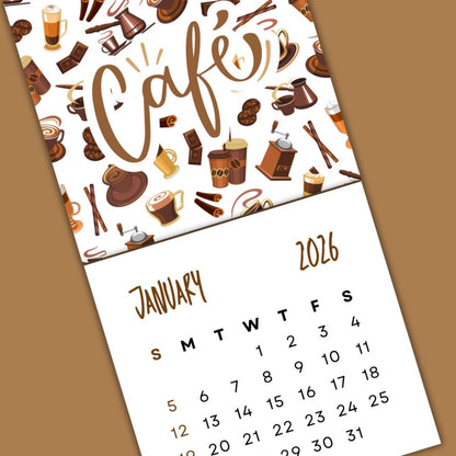 CAFE TEAR-OFF CALENDAR 2026