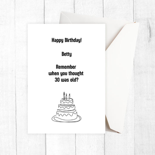 REMEMBER BIRTHDAY PERSONALISED CARD