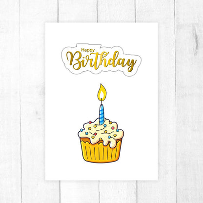 Cupcake-themed birthday card from ANEA, available wholesale.