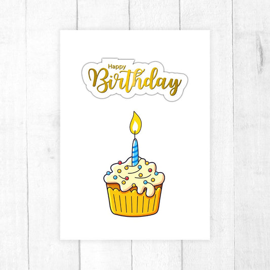 Cupcake-themed birthday card from ANEA, available wholesale.