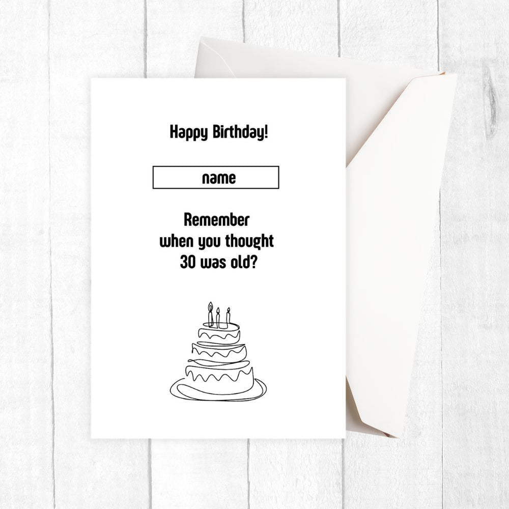 REMEMBER BIRTHDAY PERSONALISED CARD