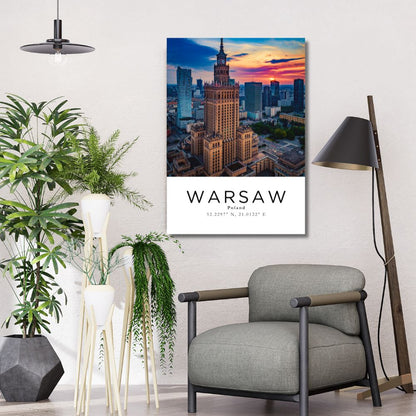 Warsaw Coordinates Poster