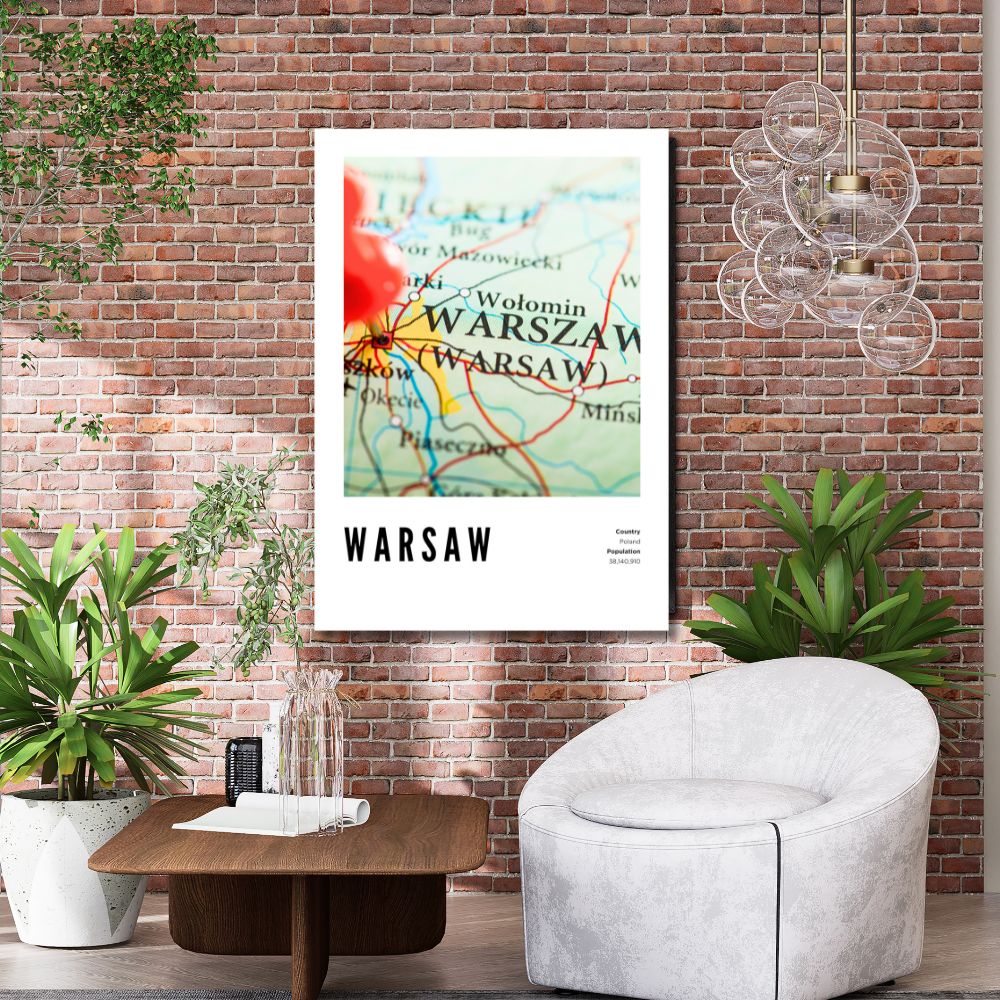 Warsaw Map Poster