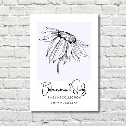 Botanical Study Collection floral poster featuring detailed botanical illustrations by ANEA
