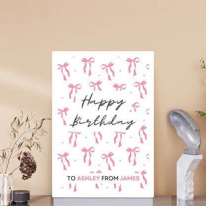 BOWS LARGE PERSONALISED GIFT TAG
