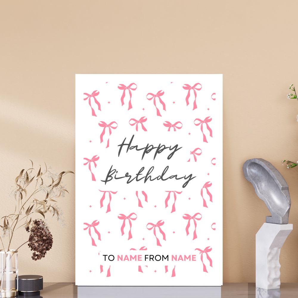 BOWS LARGE PERSONALISED GIFT TAG