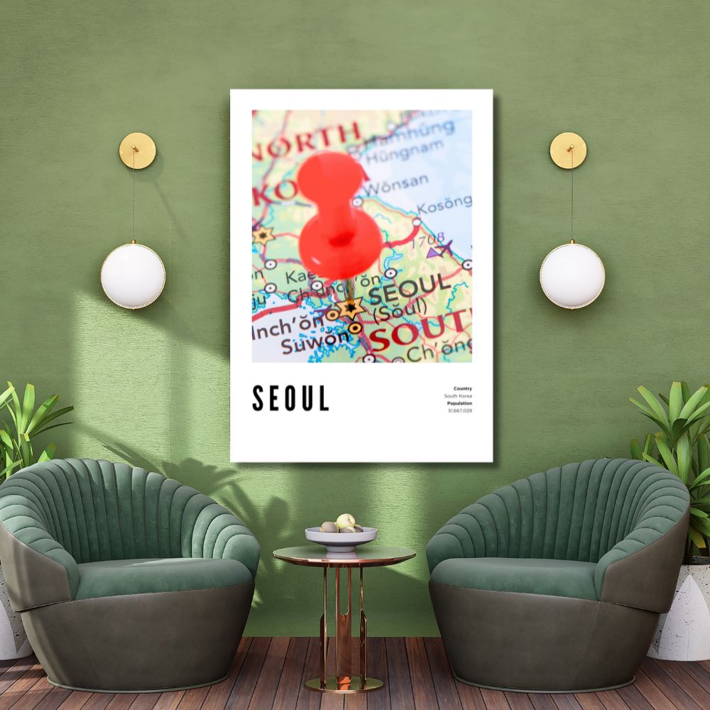Seoul Map Poster