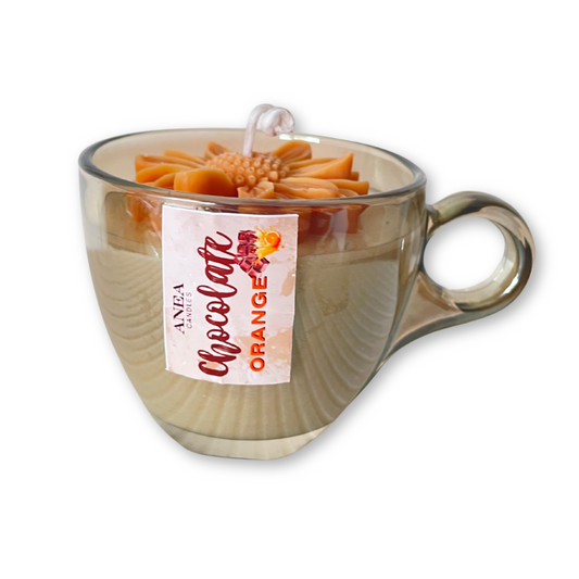 CHOCOLATE ORANGE DAISY CANDLE