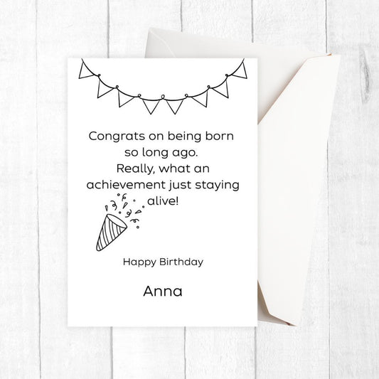 CONGRATS BIRTHDAY PERSONALISED CARD