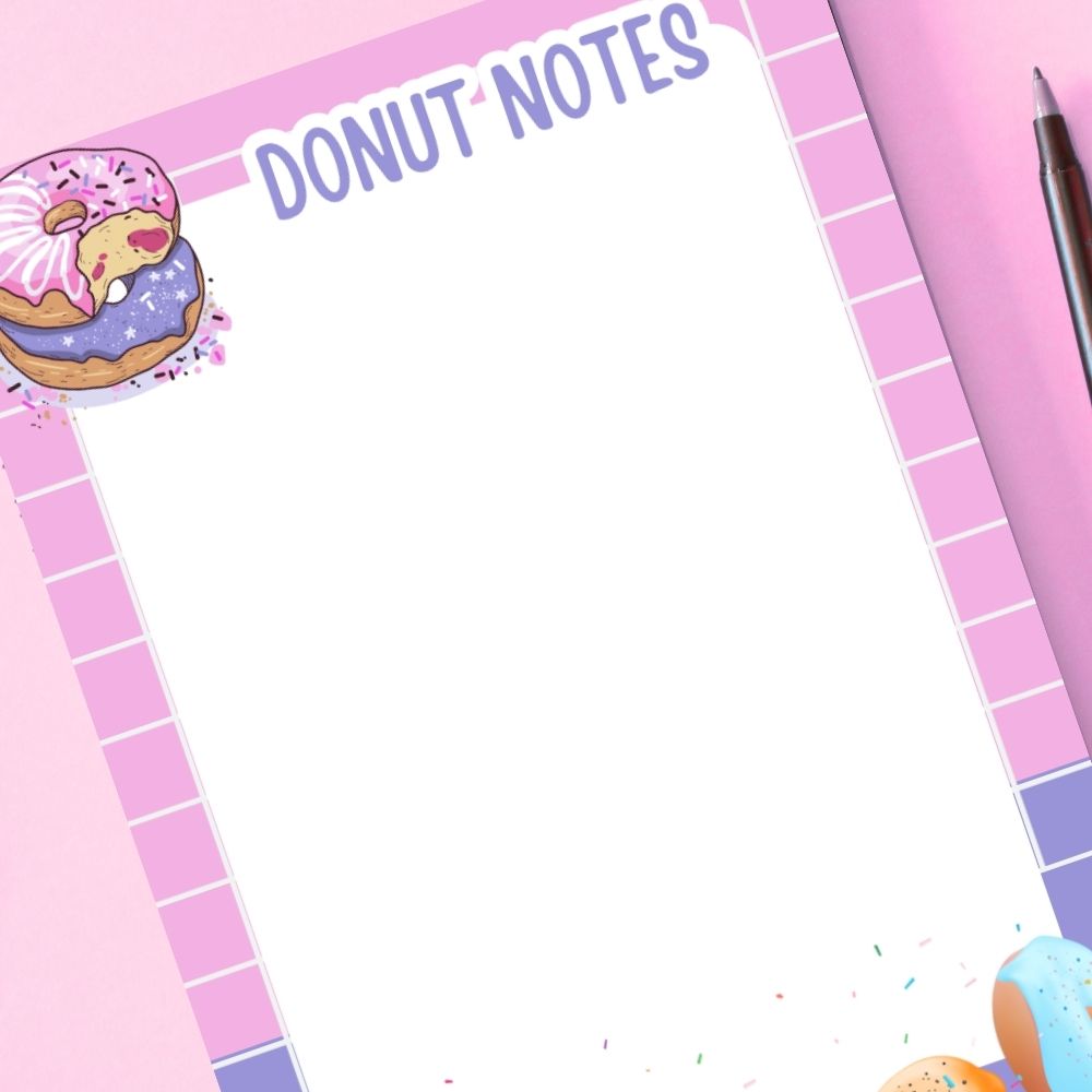 DONUT PERSONALISED A6 NOTEPAD