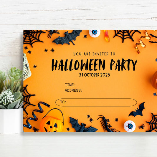 EYEBALL HALLOWEEN PARTY INVITATION
