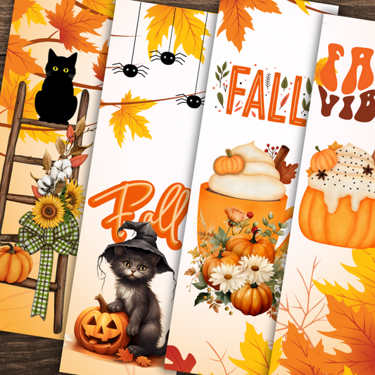 AUTUMN PUMPKIN BOOKMARK SET