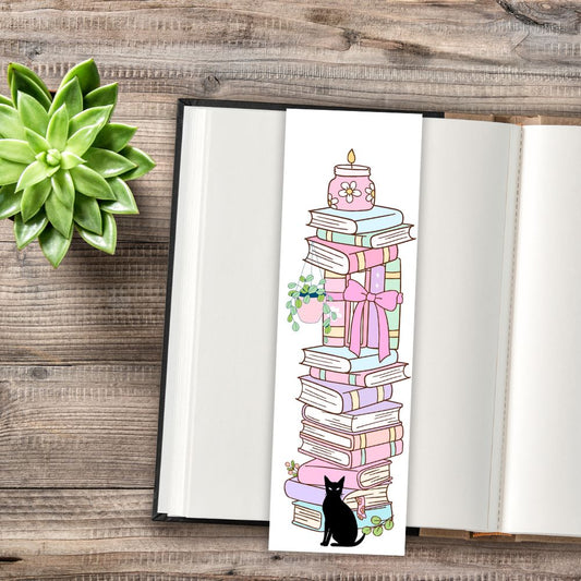 Set of cute bookish collection bookmarks by ANEA & CO featuring cozy reading-themed illustrations, perfect for book lovers