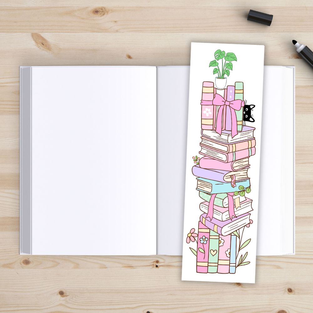 Set of cute bookish collection bookmarks by ANEA & CO featuring cozy reading-themed illustrations, perfect for book lovers