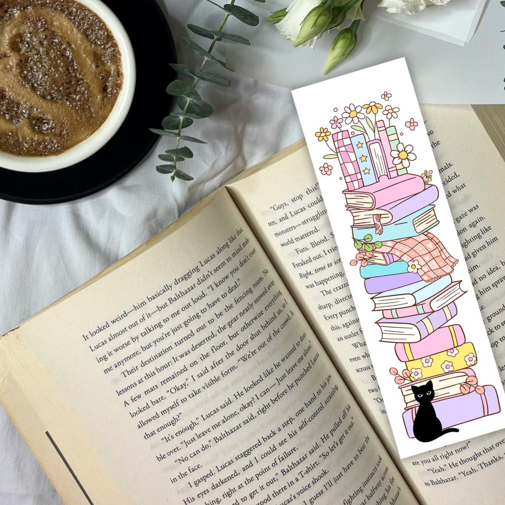 Set of cute bookish collection bookmarks by ANEA & CO featuring cozy reading-themed illustrations, perfect for book lovers