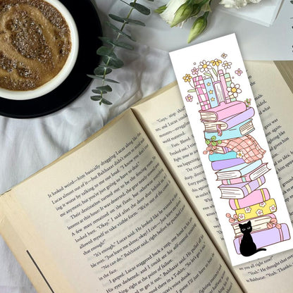 Set of cute bookish collection bookmarks by ANEA & CO featuring cozy reading-themed illustrations, perfect for book lovers