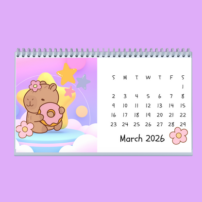 CAPYBARA DESK CALENDAR 2026