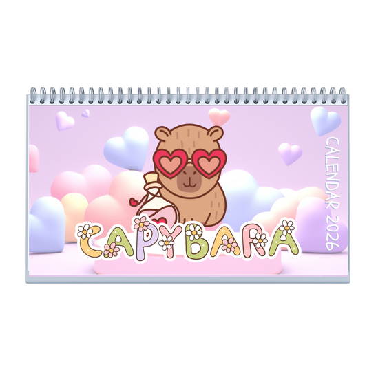 CAPYBARA DESK CALENDAR 2026