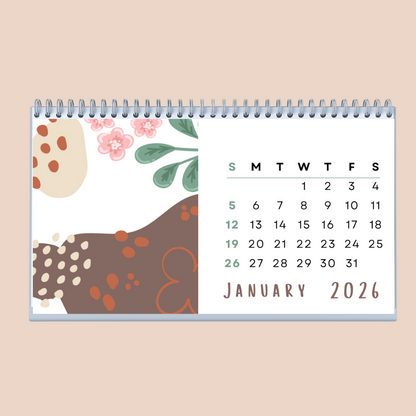 AESTHETIC DESK CALENDAR 2026
