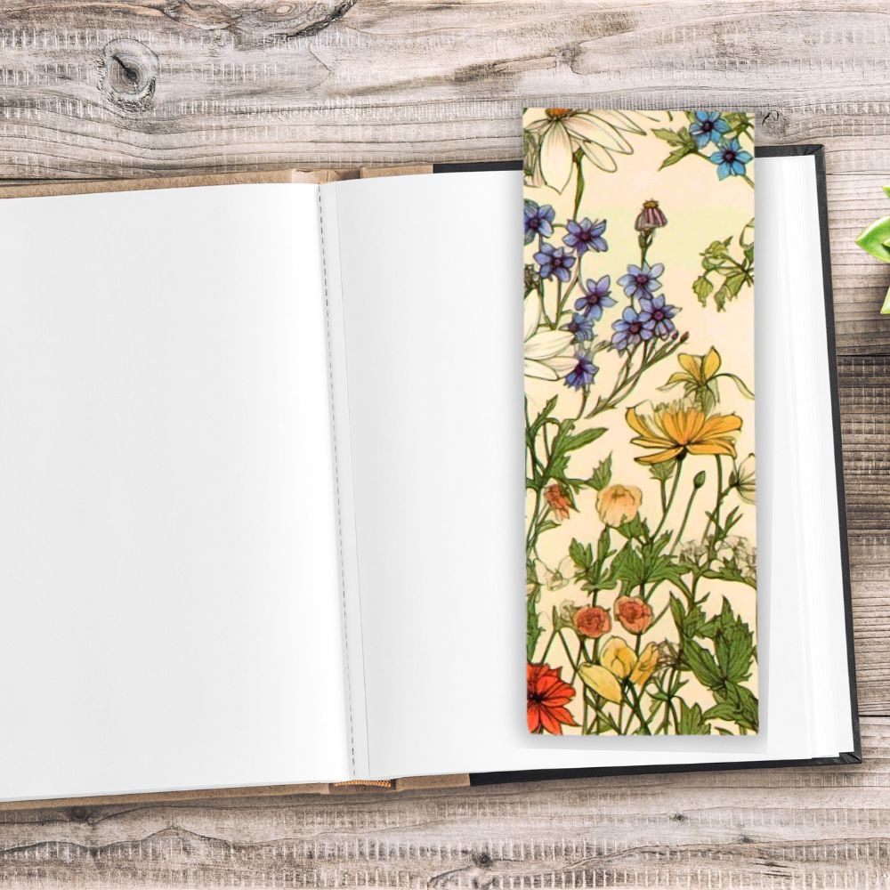 Wild Flower Vintage Bookmarks Set 3 featuring rustic floral designs, perfect for book lovers and gifts — ANEA stationery.