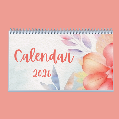 FLORAL DESK CALENDAR 2026