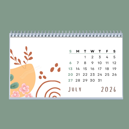 AESTHETIC DESK CALENDAR 2026