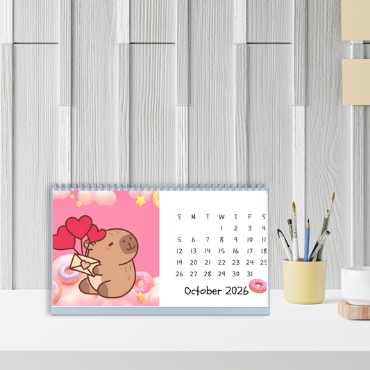 CAPYBARA DESK CALENDAR 2026