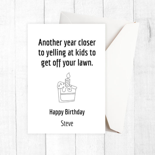 ANOTHER YEAR BIRTHDAY PERSONALISED CARD