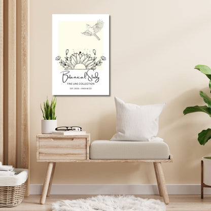 Botanical Study Collection floral poster featuring detailed botanical illustrations by ANEA