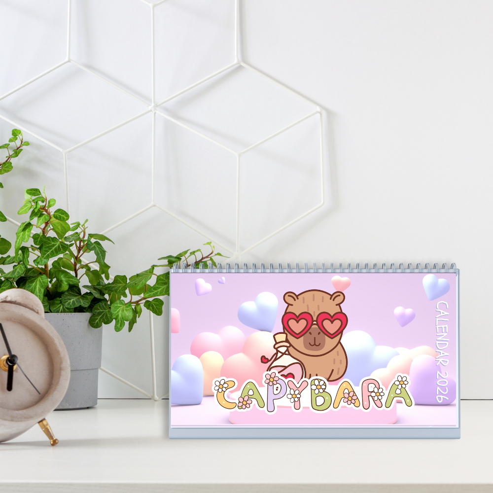 CAPYBARA DESK CALENDAR 2026