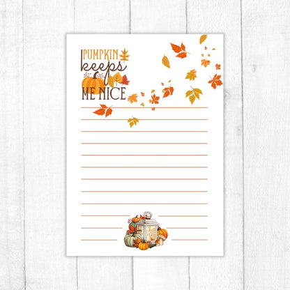 PUMPKIN KEEPS ME NICE A6 NOTEPAD