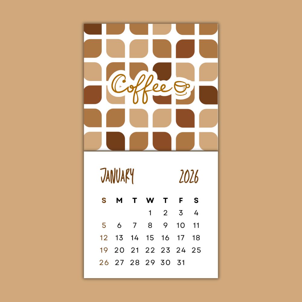 COFFEE TEAR-OFF CALENDAR 2026