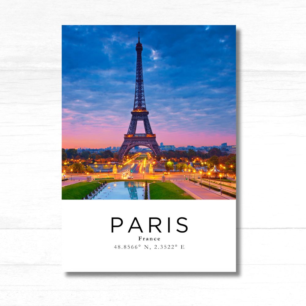 Paris Coordinates Poster