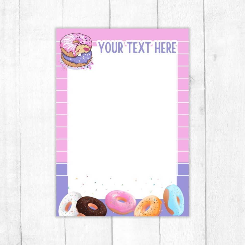 DONUT PERSONALISED A6 NOTEPAD