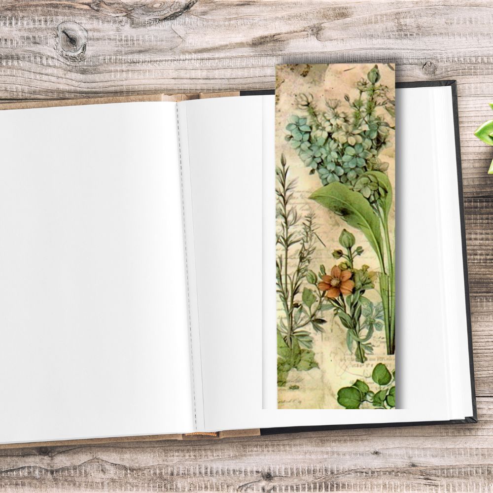 Wild Flower Vintage Bookmarks Set 3 featuring rustic floral designs, perfect for book lovers and gifts — ANEA stationery.