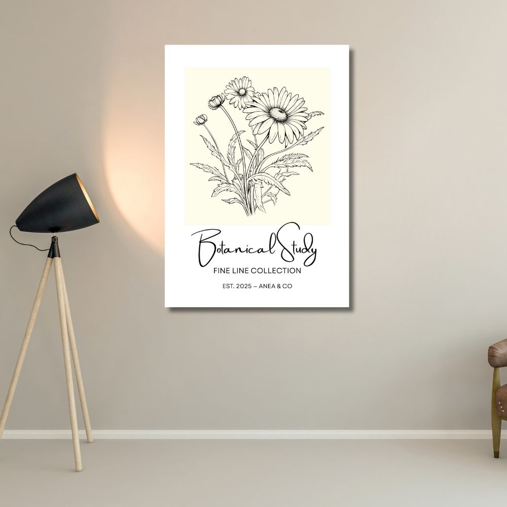 Botanical Study Collection floral poster featuring detailed botanical illustrations by ANEA