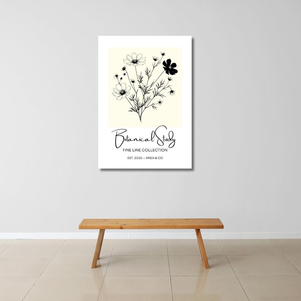 Botanical Study Collection floral poster featuring detailed botanical illustrations by ANEA