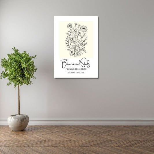 Botanical Study Collection floral poster featuring detailed botanical illustrations by ANEA