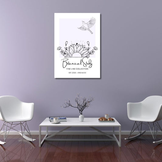 Botanical Study Collection floral poster featuring detailed botanical illustrations by ANEA